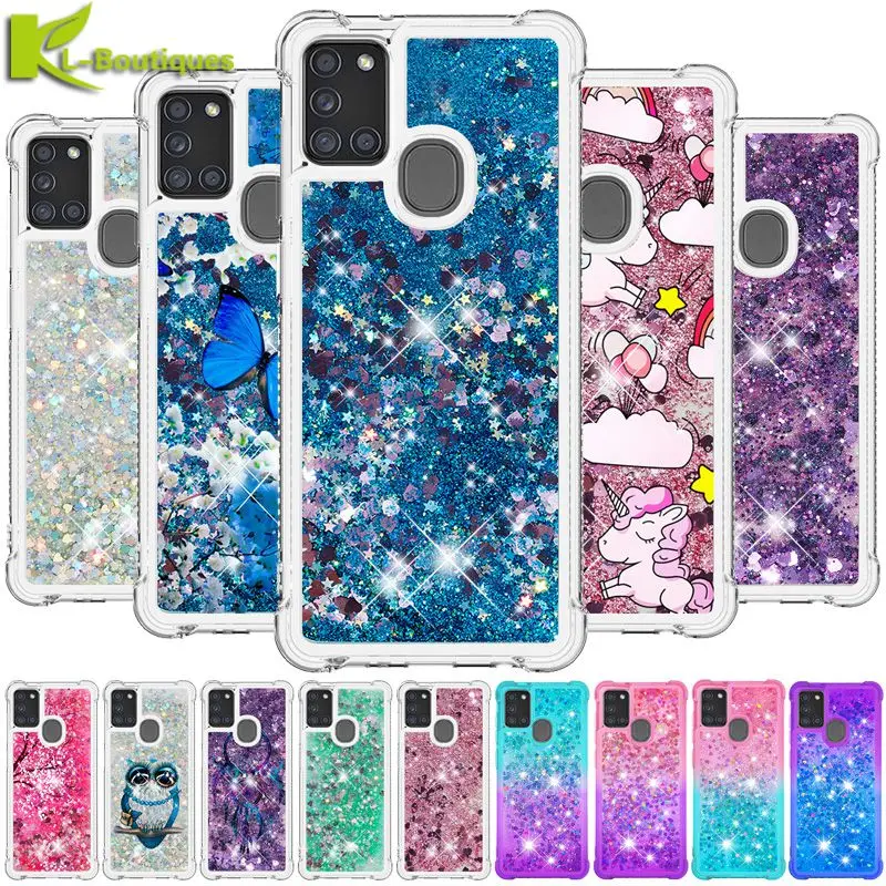 

Dynamic Liquid Case on For Samsung Galaxy A51 A71 A21S A11 A31 A01 A30S A10S A20S A20E A10 A20 A50 A30 A40 Phone Case Cover Capa