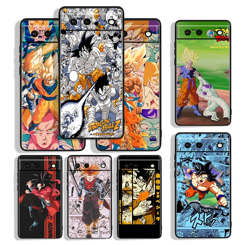 

Dragon Ball Retro Style Shockproof Cover for Google Pixel 6 Pro 5 4 4A XL 5G Black Phone Case Shell Soft Fundas Coque Capa