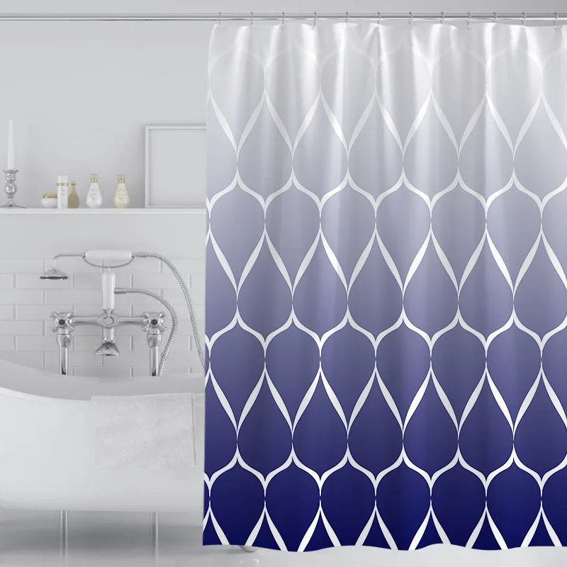 

Geometric Modern Shower Curtains Bath Curtain High Quality Waterproof Polyester For Bathroom with Plastic Hooks Cortina