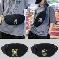 fanny packs fashion womens waist bag packs female phone purses ladies chest messenger bags golden flower letter series pattern