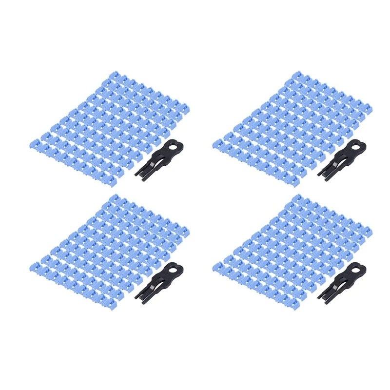 

400 Pcs Blue RJ45 Port Ethernet LAN Hub Anti Dust Cover Plug Cap Blockout Protector With Proprietary Lock And Key