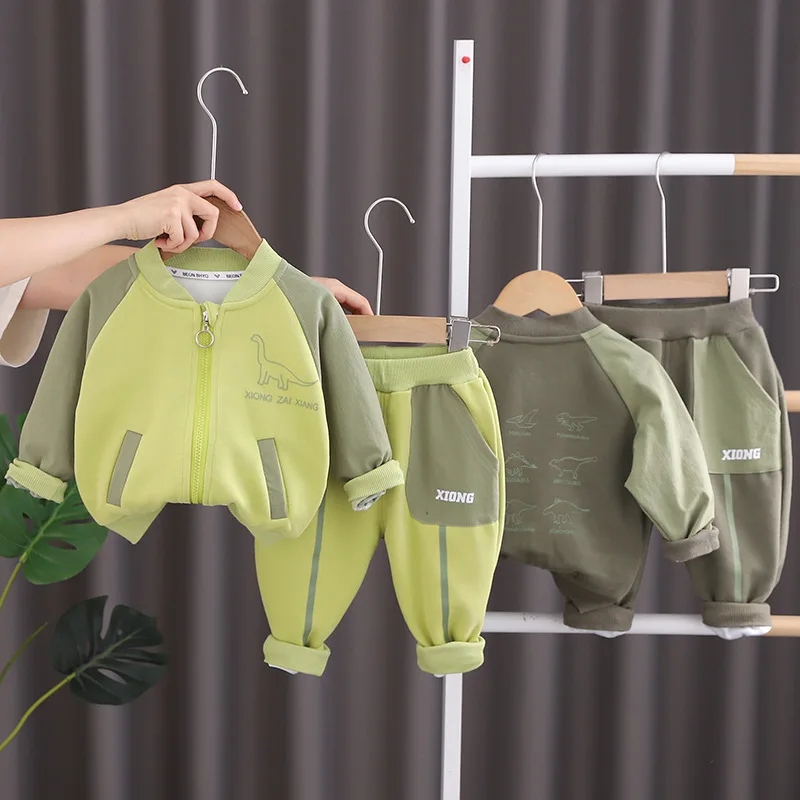 

Комплект одежды для мальчиков, демисезонный детский хлопковый спортивный костюм из 2 предметов, куртка и штаны для маленьких девочек 5 лет, 2023