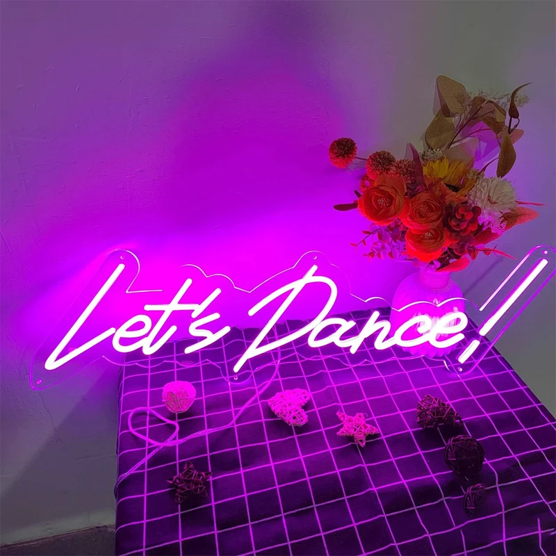 Lets Dance Neon Sign For bar dance lights Decoration Disco Cocktail Decor Colorful Neon Night Light Led Lamp