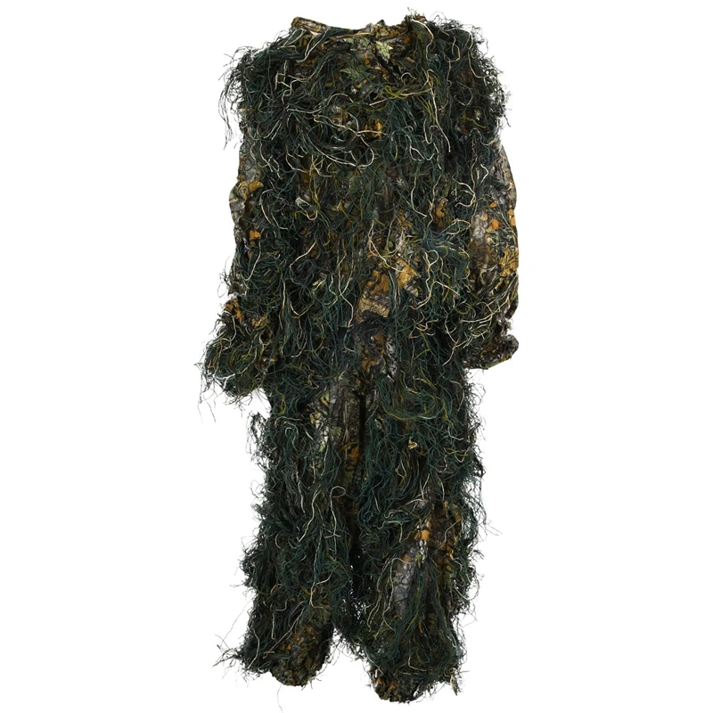 Ghillie костюм для охоты в лесу 3D бионический лист Маскировка Униформа Cs камуфляжные