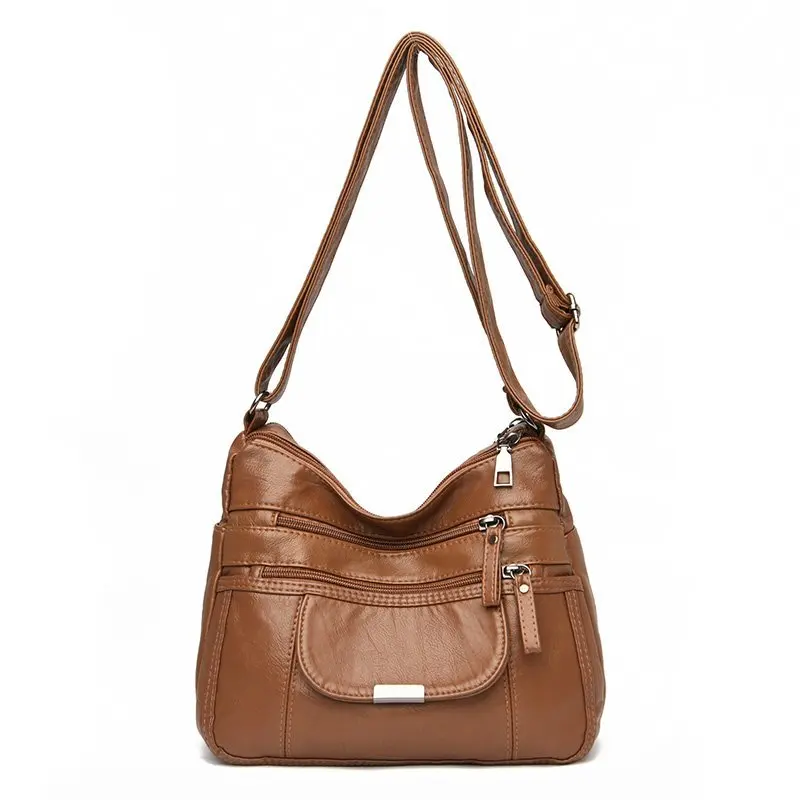 

Women's Soft Leather Shoulder Bags Vintage Casual Crossbody HandBag for Female Retro Lady Handbags Designer Bag for Travel Shop