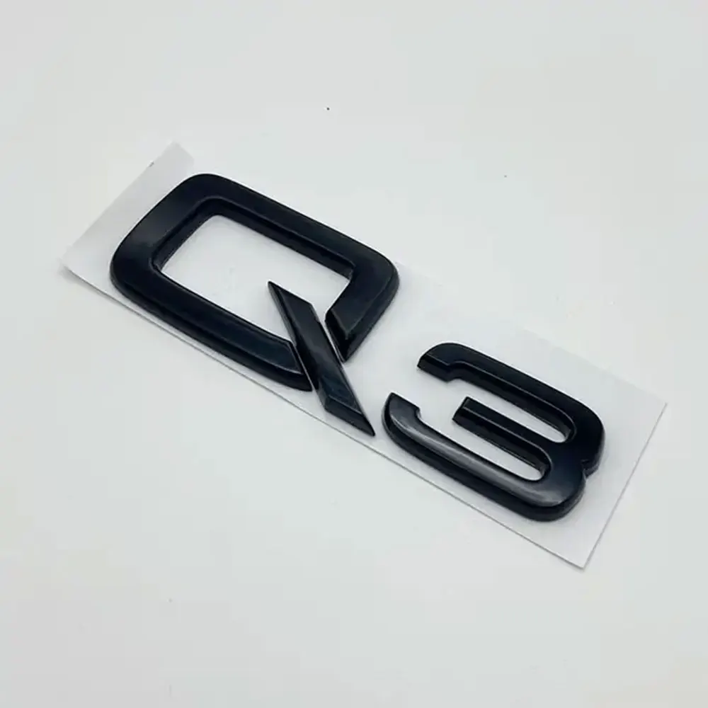 

3D ABS Хромированная Эмблема Багажника Автомобиля, Черные Буквы, Цифры, Наклейка Для Audi Q2 Q3 Q5 Q7 Q8
