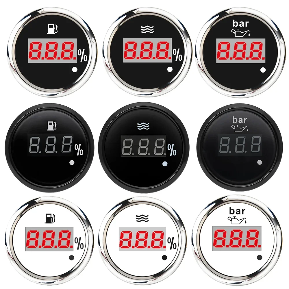 2 &quot52 мм датчик уровня топлива 0-190 Ом воды с красной подсветкой давление масла