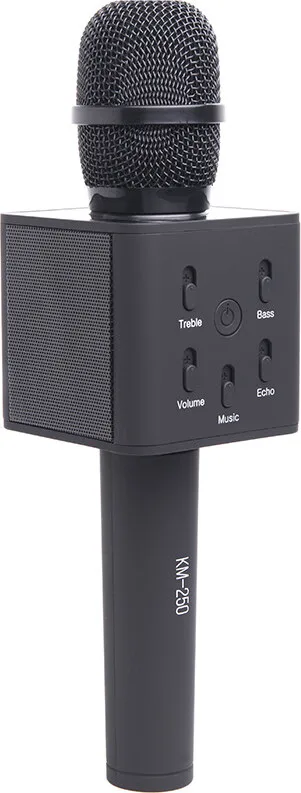 

Микрофон для живого вокала беспроводной ATOMevolution KM-250, черный, Bluetooth, детский микрофон
