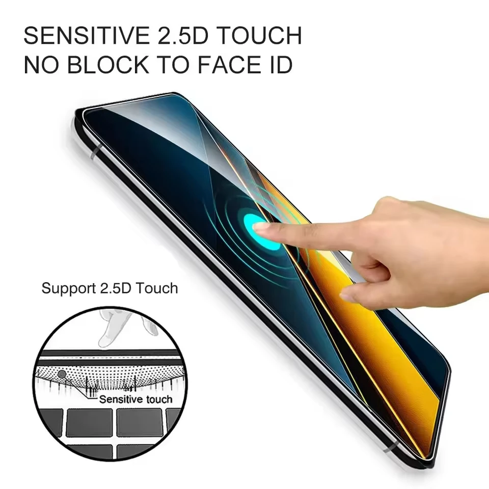 Фото 3 шт. закаленного стекла для Xiaomi Poco X8 Pro Max F8 Pro F8 Ultra M7 X7 Pro F7 X6 C51 M6 X5 Pro M5 X3 NFC C71 HD защитные пленки для экрана №5
