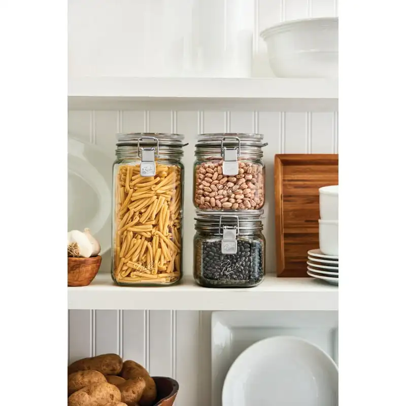 

New 3-Pack of Stylish and Versatile Glass Storage Jars for Keeping Items Organized around the Home.