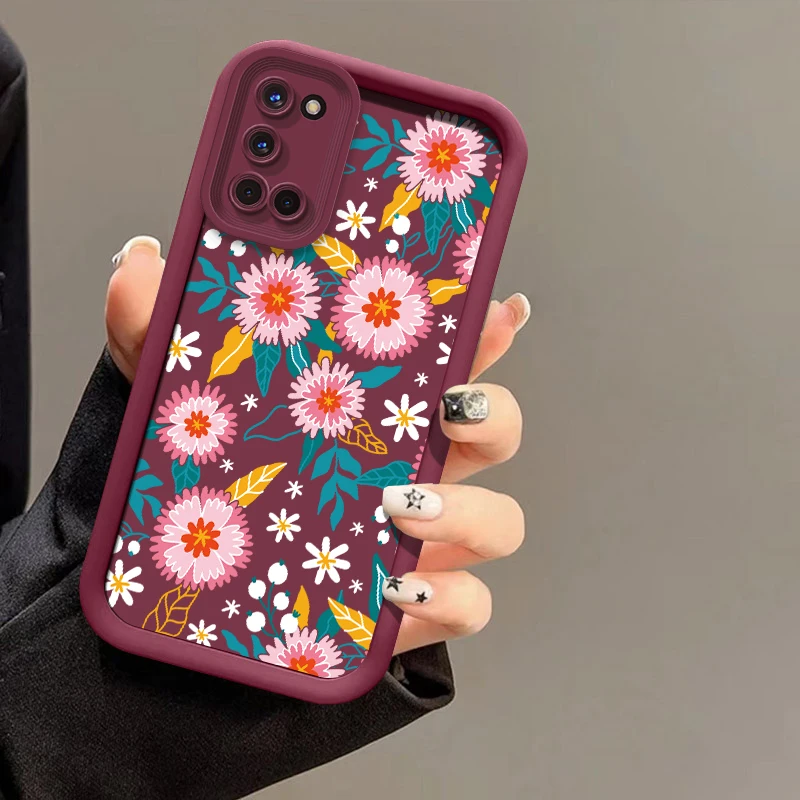 Цветочный чехол для телефона Xiaomi Redmi Note 14 12S 11S 13 Pro Plus 12 Turbo 11T 10S 9S 11 Pro, матовый, противоударный, силиконовый (art.: 3920dafe5b224) - 3920dafe5b224