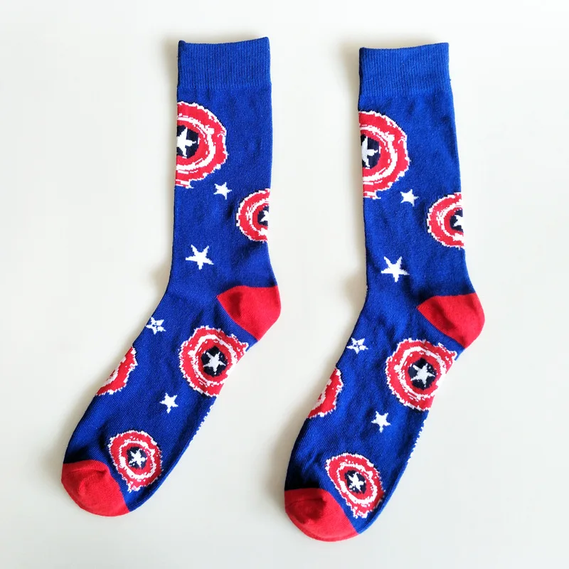 Cotton Fashion Casual Sports Women's Stockings Printing Sweat-absorbing Breathable Anti-friction Men's Socks Unisex Middle