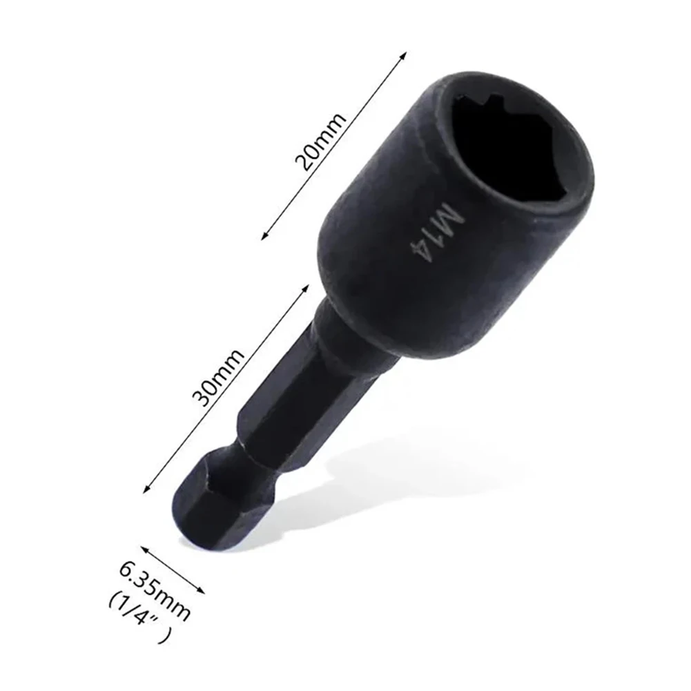 

M6 M8 M10 M12 M14 M16 Screw Tap Socket Adapter 1/4'' Hex Shank 50mm Steel Sockets Use With Electric Drill Pneumatic Screwdriver