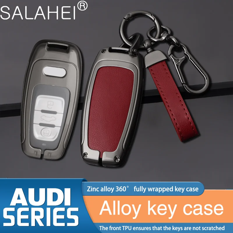 

Car Remote Key Cover Case For Audi A3 A4 B9 A6 C8 A7 S7 4K A8 D5 S8 Q7 Q8 SQ8 E-tron 2018 2019 2020 2021 Keychain Accessories