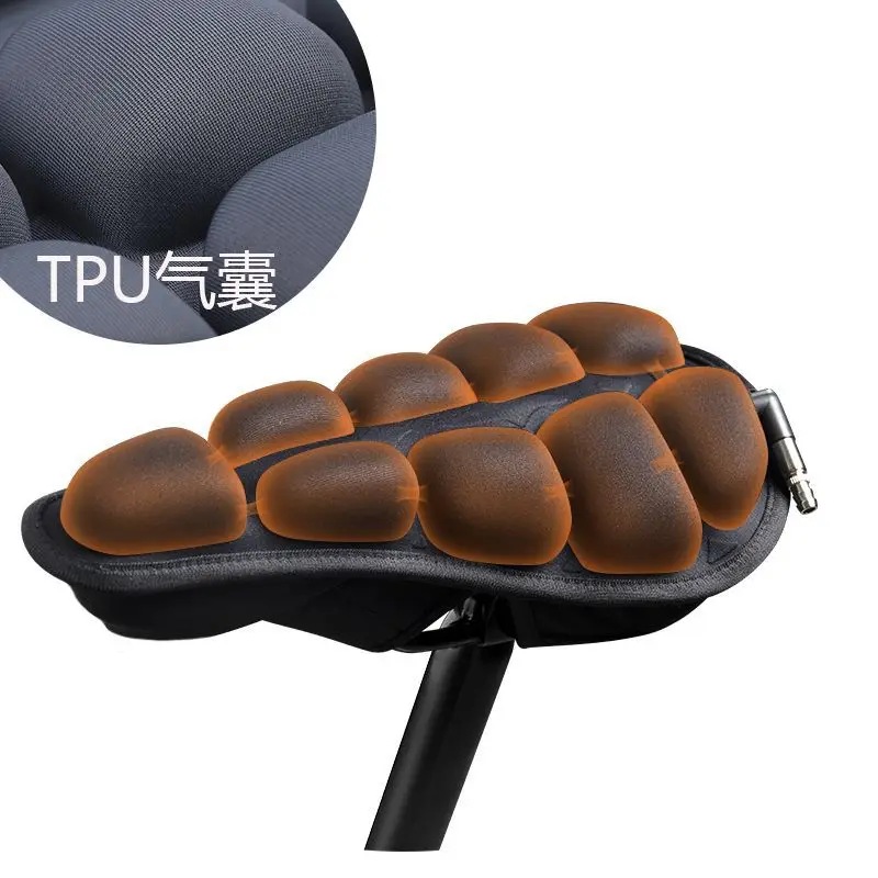 

New mountain bike foldable inflatable airbag saddle cover saddle portable send inflatable tube bike saddle accessories