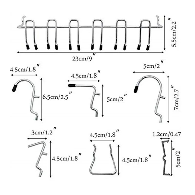 

81pcs Hooks Muti-purpose Assortment Heavy Duty Peg Hook Organization Wall Storage Shed Tool Organizer Garage Wall Tool Holder