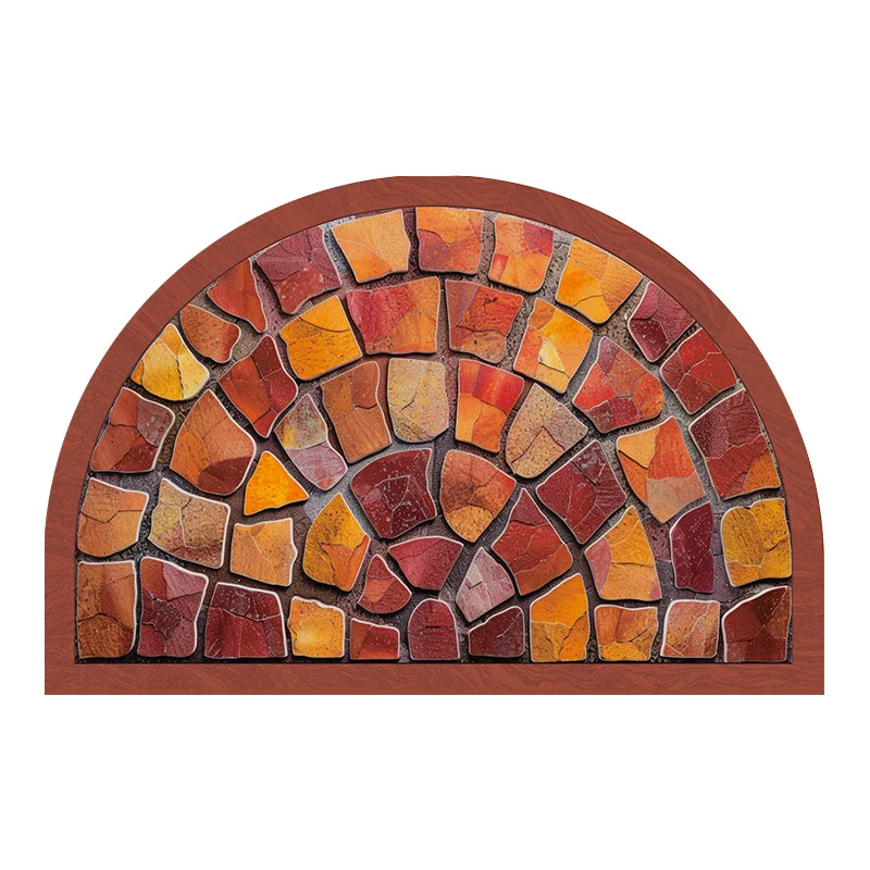 Напольный коврик для входной двери в стиле ретро домашний полукруглый свод