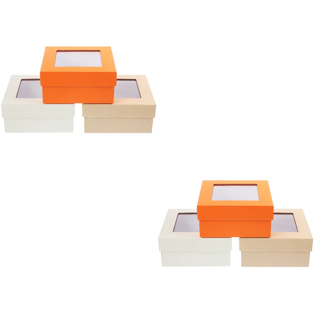 

6 pcs Empty Rose Flower Boxes Square Packing Box Gift Box for Valentine's Day