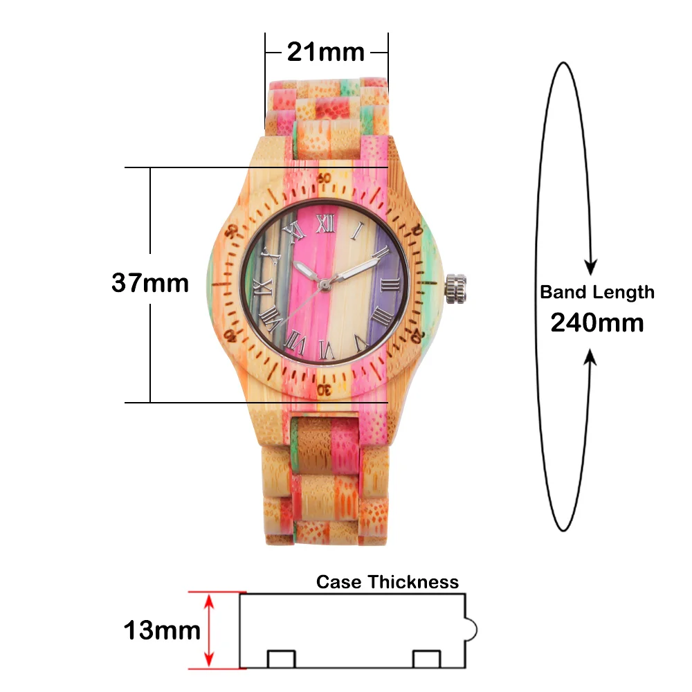 Sustainable Bamboo Watch with Minimalist Design All-Natural Bamboo Wristwatch Eco-Friendly Timepiece for Men and Women Gifts