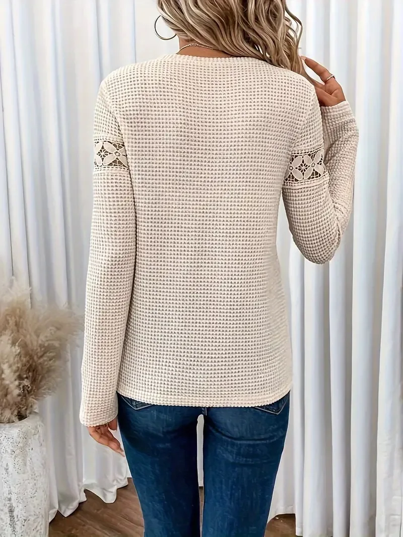 Осень-зима кружевные лоскутные рубашки и блузки женская мода повседневная