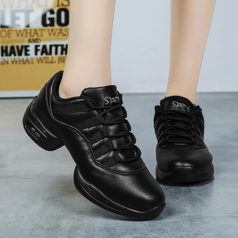 Sneakers Ladies Walking Shoes Comfortable Leisure Air Cushion Heightening Lightweight Outdoor Sports Dance Shoes White