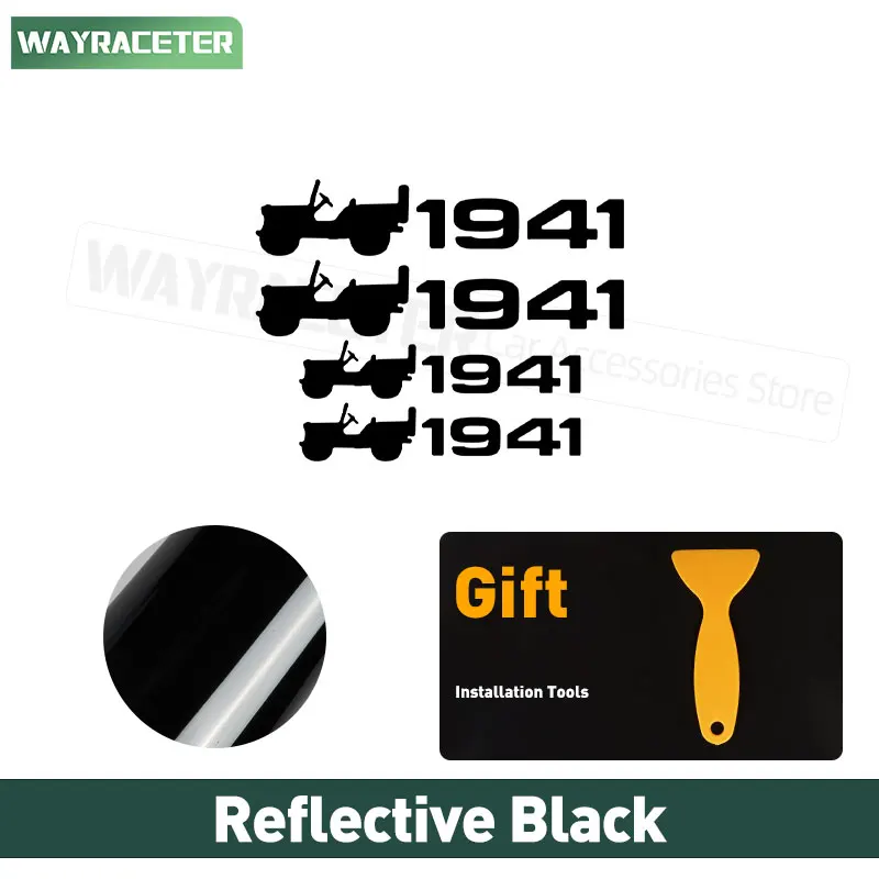 

4 шт., светоотражающие наклейки для Jeep Wrangler JK JL TJ YJ CJ Rubicon