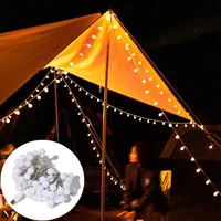 6m10m outdoor camping tent globe string lights waterproof usb battery powered fairy lights for patio garden bedroom christmas