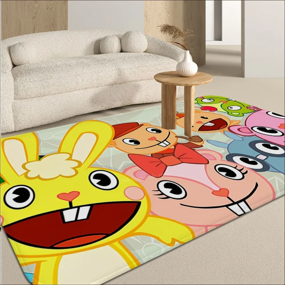 z kreskówek Happy Tree Friends Mata podłogowa Retro Wiele wyborów Dywanik do salonu kuchenny Antypoślizgowy Nowoczesny wystrój domu