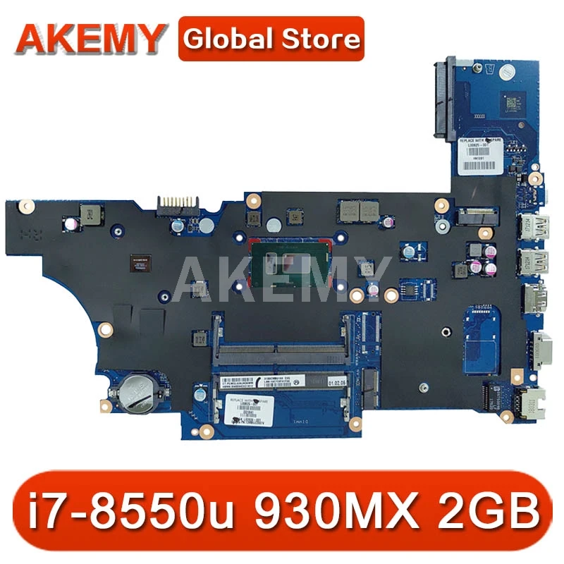 Материнская плата для ноутбука HP ProBook 450 G5 с SR3LC i7-8550u 930MX 2GB L00825-601 DA0X8CMB6E0 100%