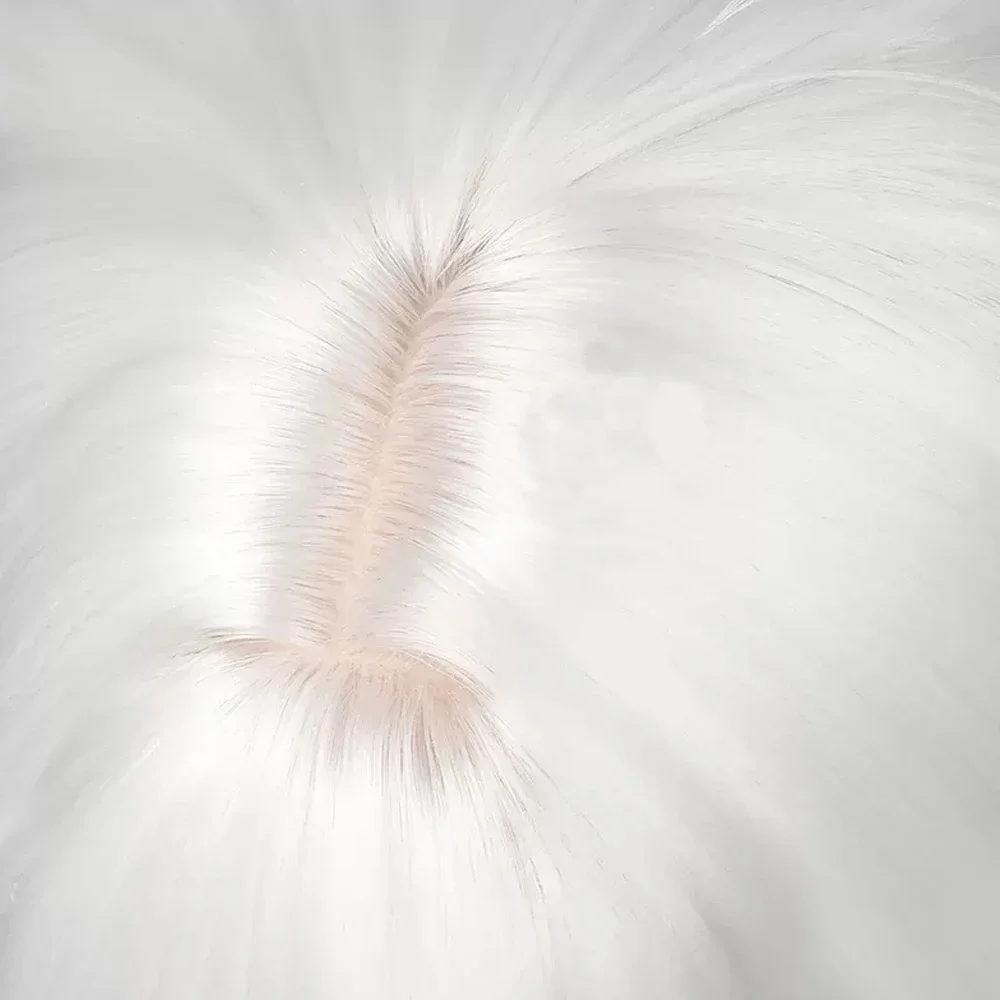 Genshin Impact Mu 512 Парик Синтетический Длинный Прямой Омбре Белый Синий Коса Игра