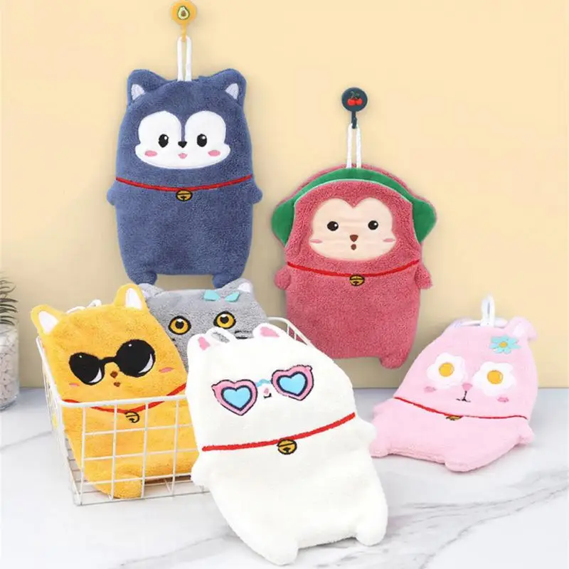 

Coral Fleece Child Coral Fleece Soft And Skin-friendly Hanging Quick-drying Hand Wiper Fine And Smooth Terry Children Hand Towel