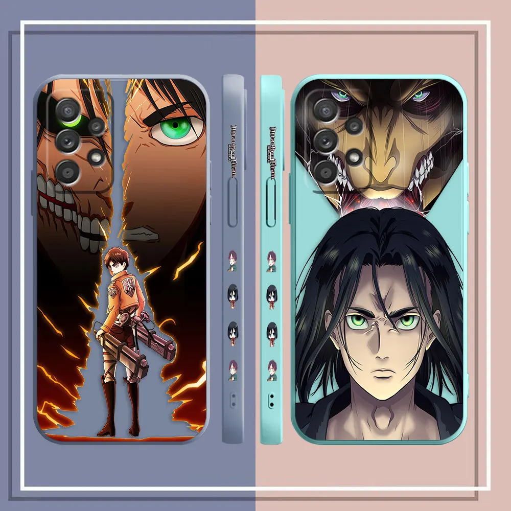 Case For Samsung Galaxy A91 A14 A73 A72 A71 A53 A52 A51 A42 A33 A32 A22 A715F A52S A22S 4G 5G Case Anime A-Attack O-On T-Titan