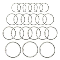 510pcs various sizes circle metal craft nickel plated keychain diy loose leaf binder rings book hoop hinge snap multifunctional