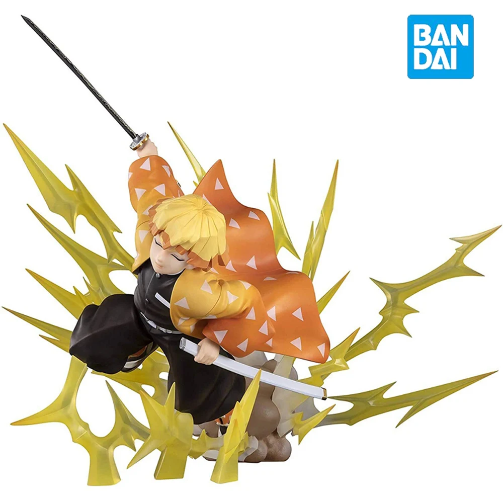 

In Stock Demon Slayer Original Agatsuma Zenitsu Figure 21CM PVC 1/7 Figures Anime Collectible Ornaments Boxed Model Toy