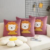 cute cartoon lion pillow quilt double bed cushions for decorative sofa milk velvet dual purpose blankets cushion headboard furry