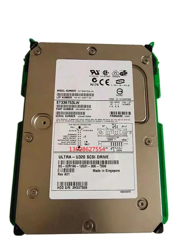 Оригинальный 100% Аутентичный 36G/36GB ST336753LW 68PIN 15K U320