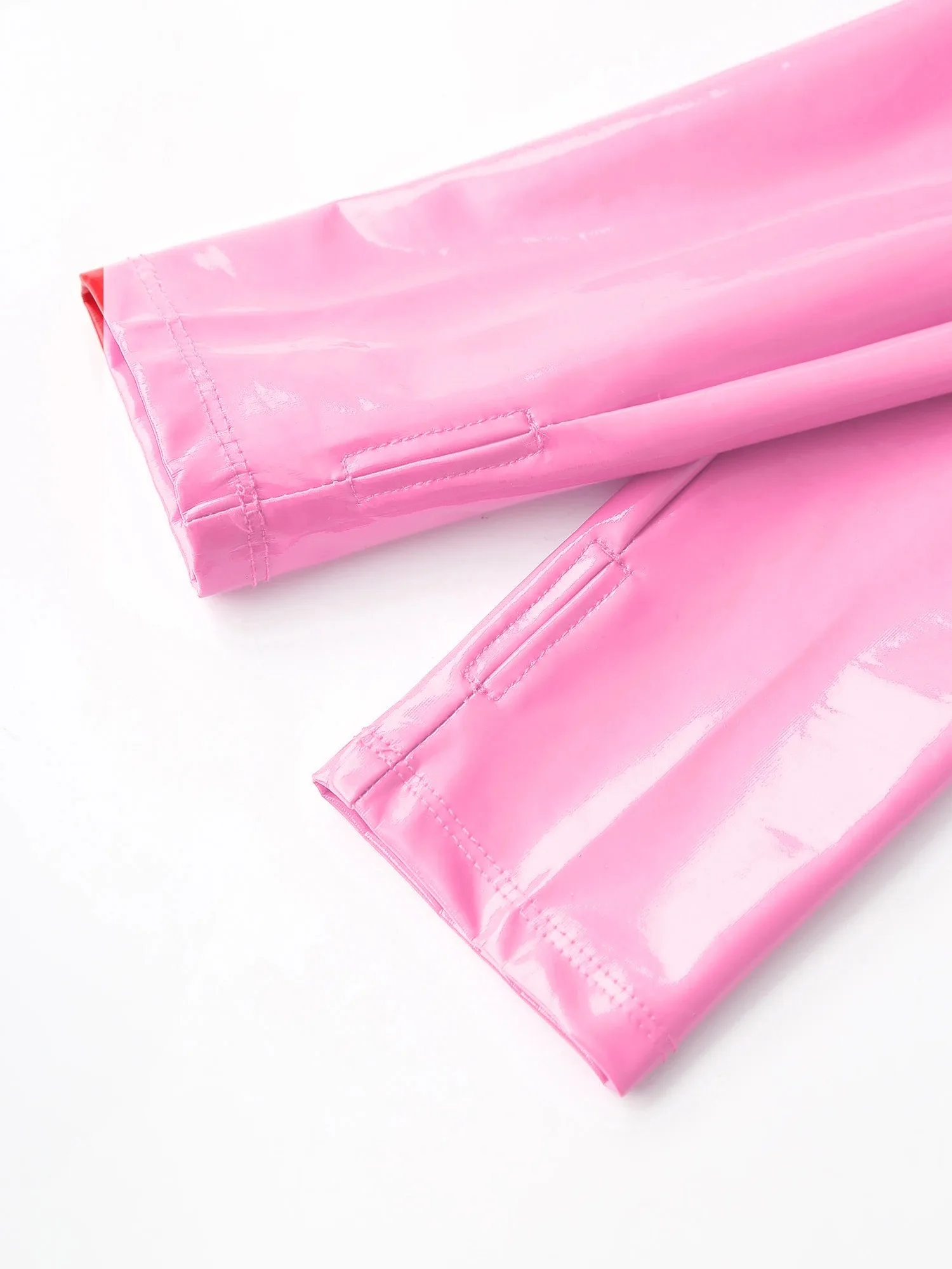 Женские Длинные Перчатки Пара Блестящих Синтетических Кожаных Вечерних Клубных