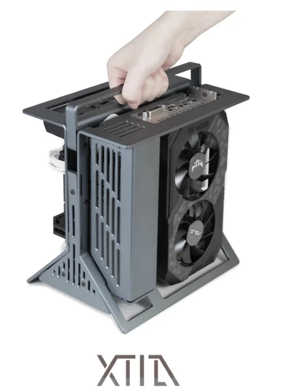 【 XPROTO Mini 】 XTIA ITX Open 1U Core Display полностью алюминиевая вертикальная портативная