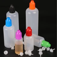 5pcs 35101520305060100120ml plastic eliquid vape juice dropper bottles soft pe with childproof cap with 1 funnel