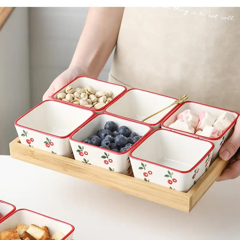 Керамическая тарелка для закусок ваза фруктов журнальный столик гостиной