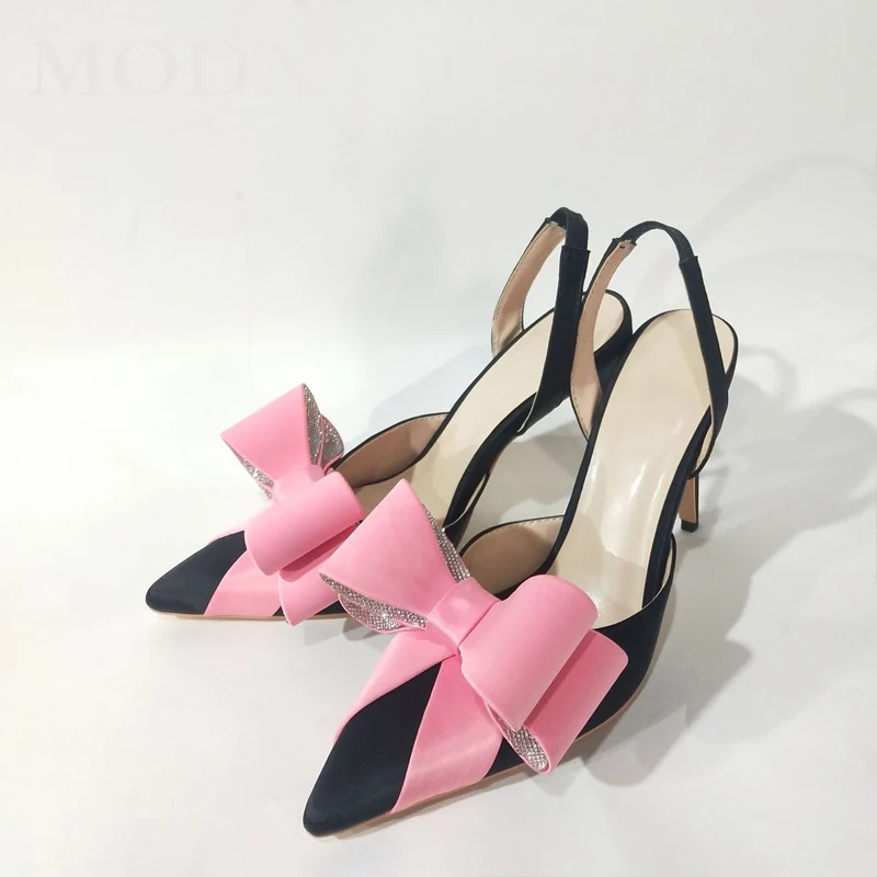 

Женские атласные туфли-лодочки на шпильке, с острым носком