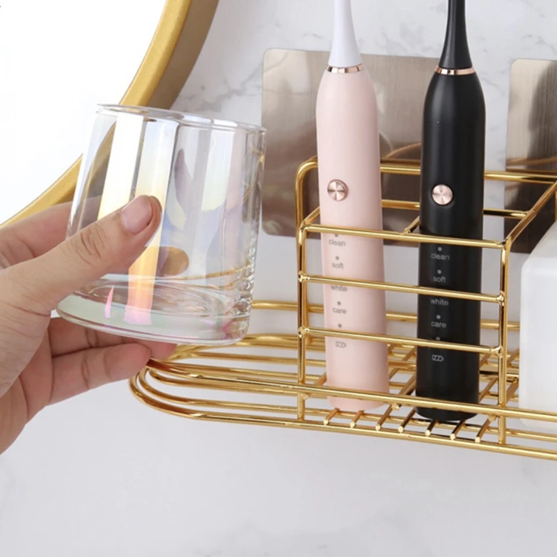 Настенная полка для хранения бритв ванной комнаты косметическая компактная