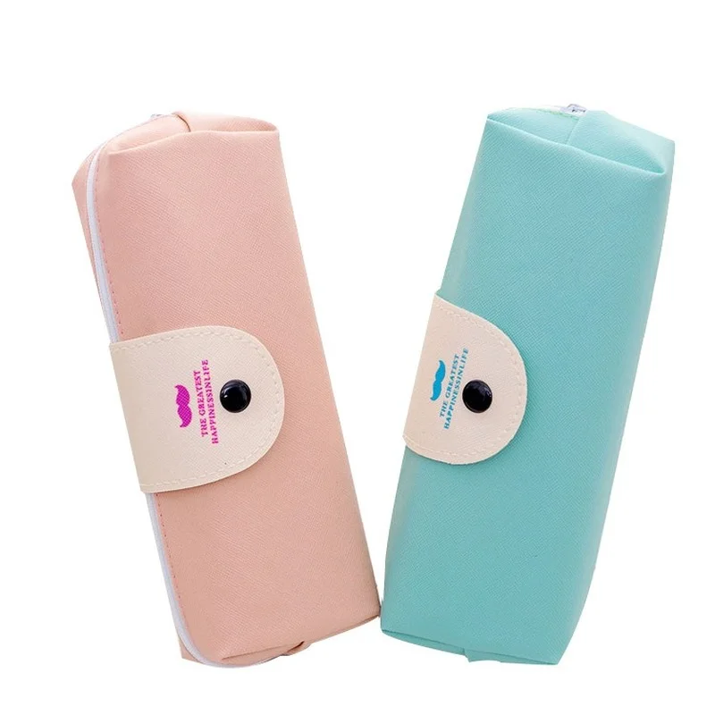 

Simple Creative PU Beard Stationery Bag Cute Student Small Fresh Pencil Case Fashion Large Capacity Pencil Case