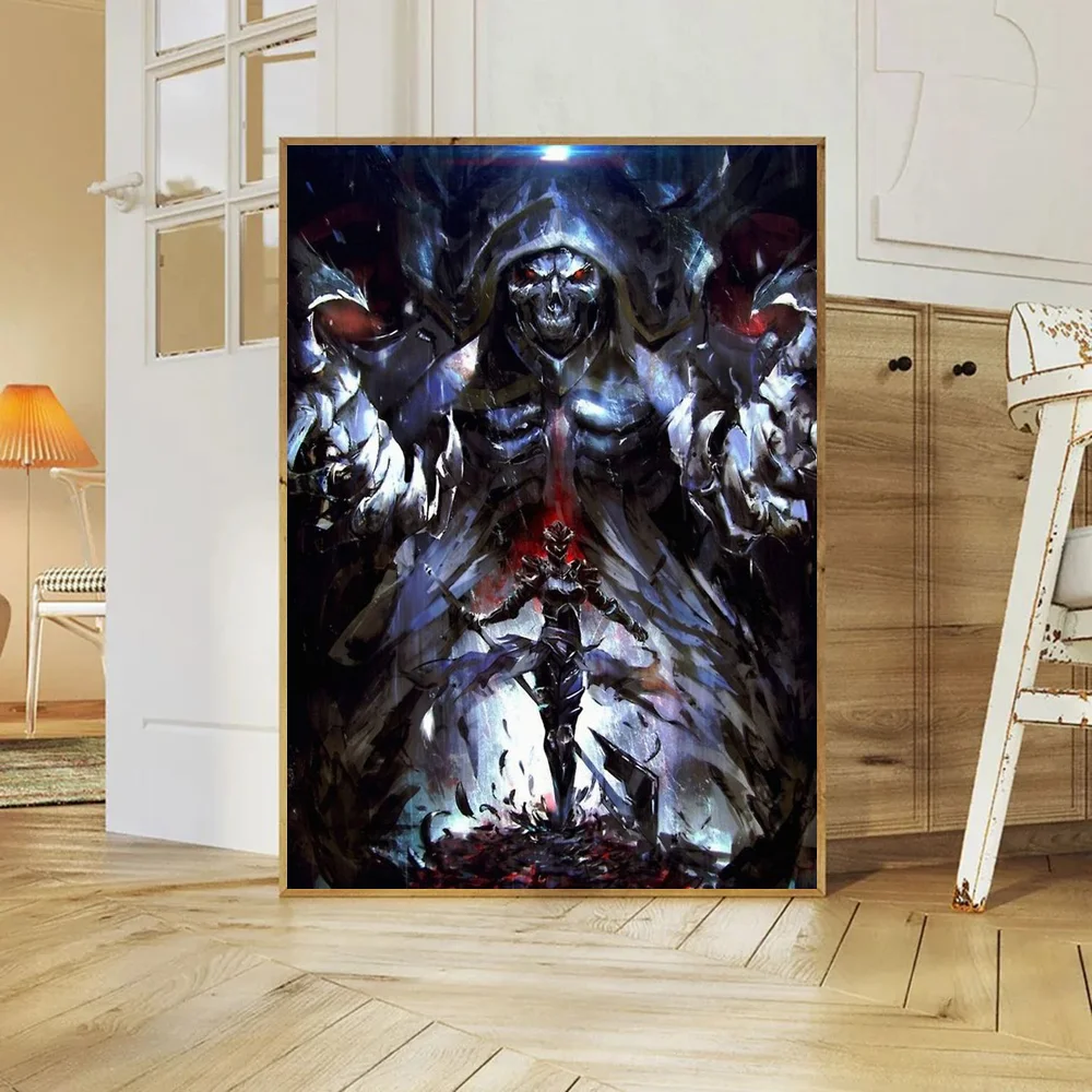 Аниме Overlord плакат с бумажным принтом для дома гостиной спальни входа бара кафе