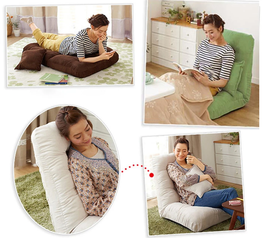 Sofa for Living Room Fabric Dormitory Bed Lazy Tatami Single Comfortable Bedroom Folding Backrest Legless Bay Window Chair |
