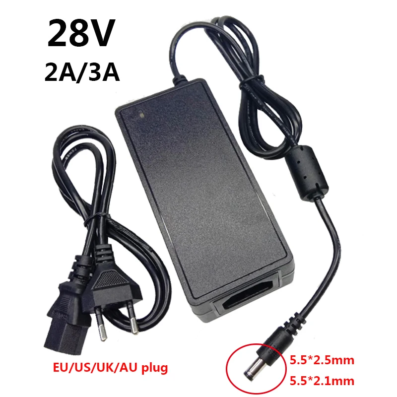 

Universal 28V 28 Volt 2A 3A AC DC Power Adapter Supply Adaptor 28volt Converter Switching 5.5x2.5mm 28V2A 28V3A Adaptador