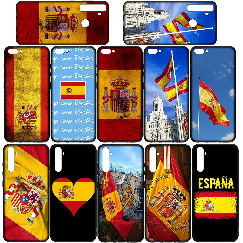 Мягкий чехол с флагом Испании желто-красный для Motorola Moto E32 G22 G9 G30 G50 G60 G51 G52 G41 G42 G71 E7
