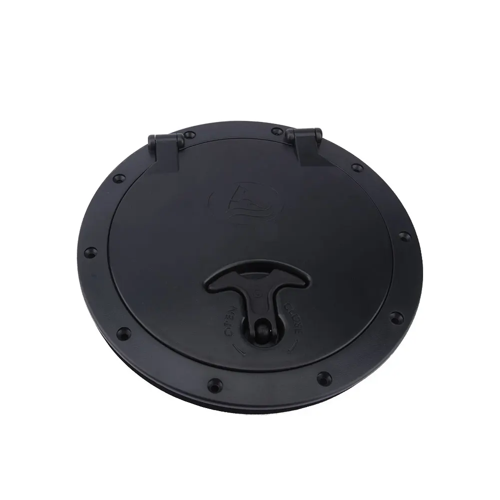 

8inch Deck Plate Lockable Hatch Cover Black Accessories For Kayak Boat With Screw Waterproof ABS Round Durable Portable