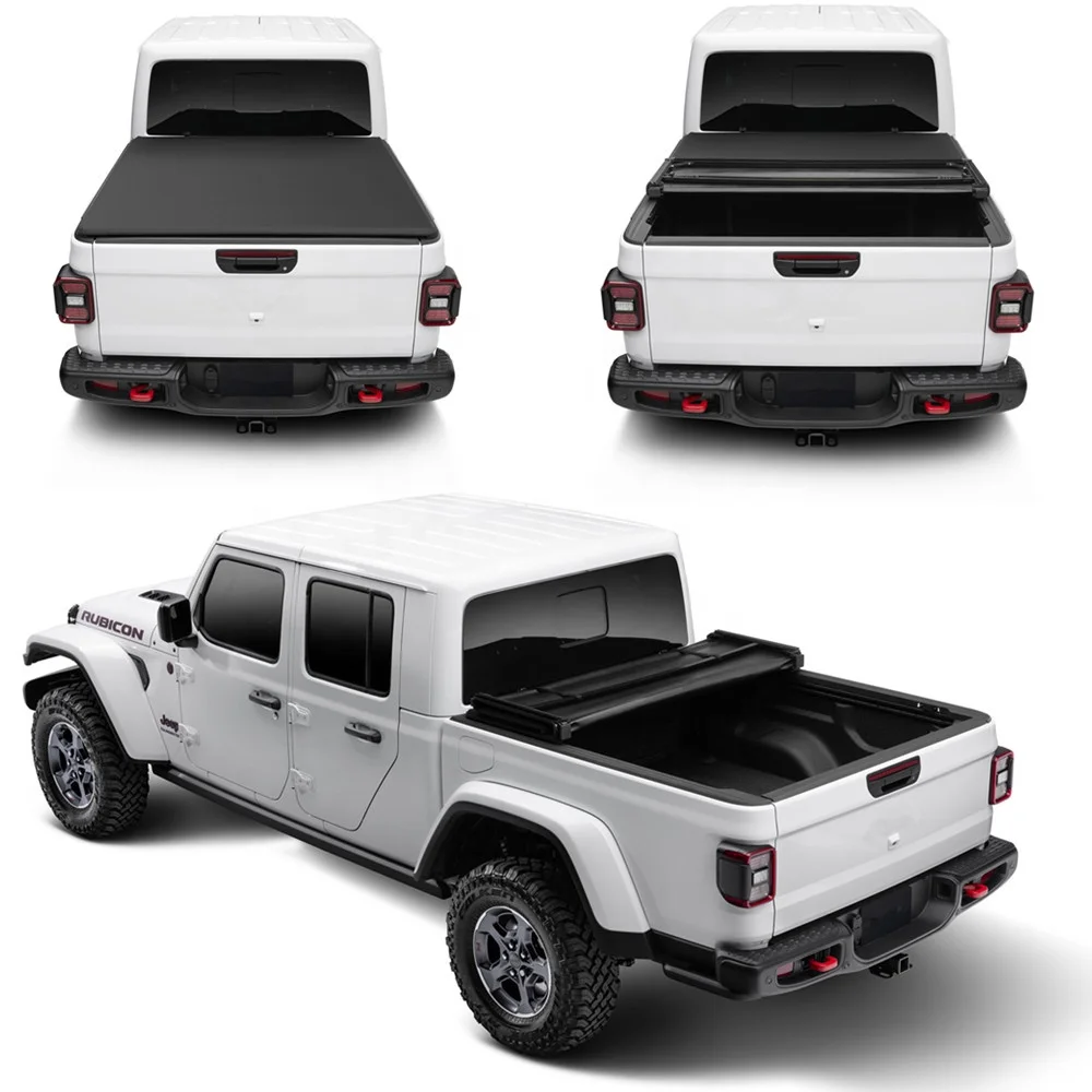 

KSCPRO Pickup Accessories Soft Tri Fold Tonneau Cover Truck Bed Covers For Jeep Gladiator JT 2020