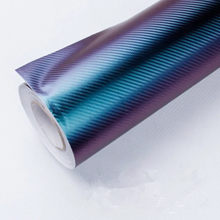 50 см x 300 модная пленка из углеродного волокна меняющая цвет 3D ПВХ виниловая для